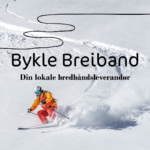 Bild på skifører med text Bykle breiband
